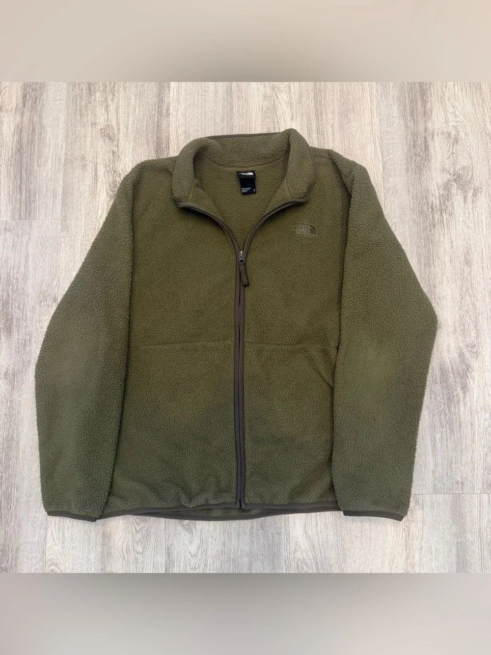 The North Face Men’s XL Olive Green Full Zip Fleece Jacket Gorpcore